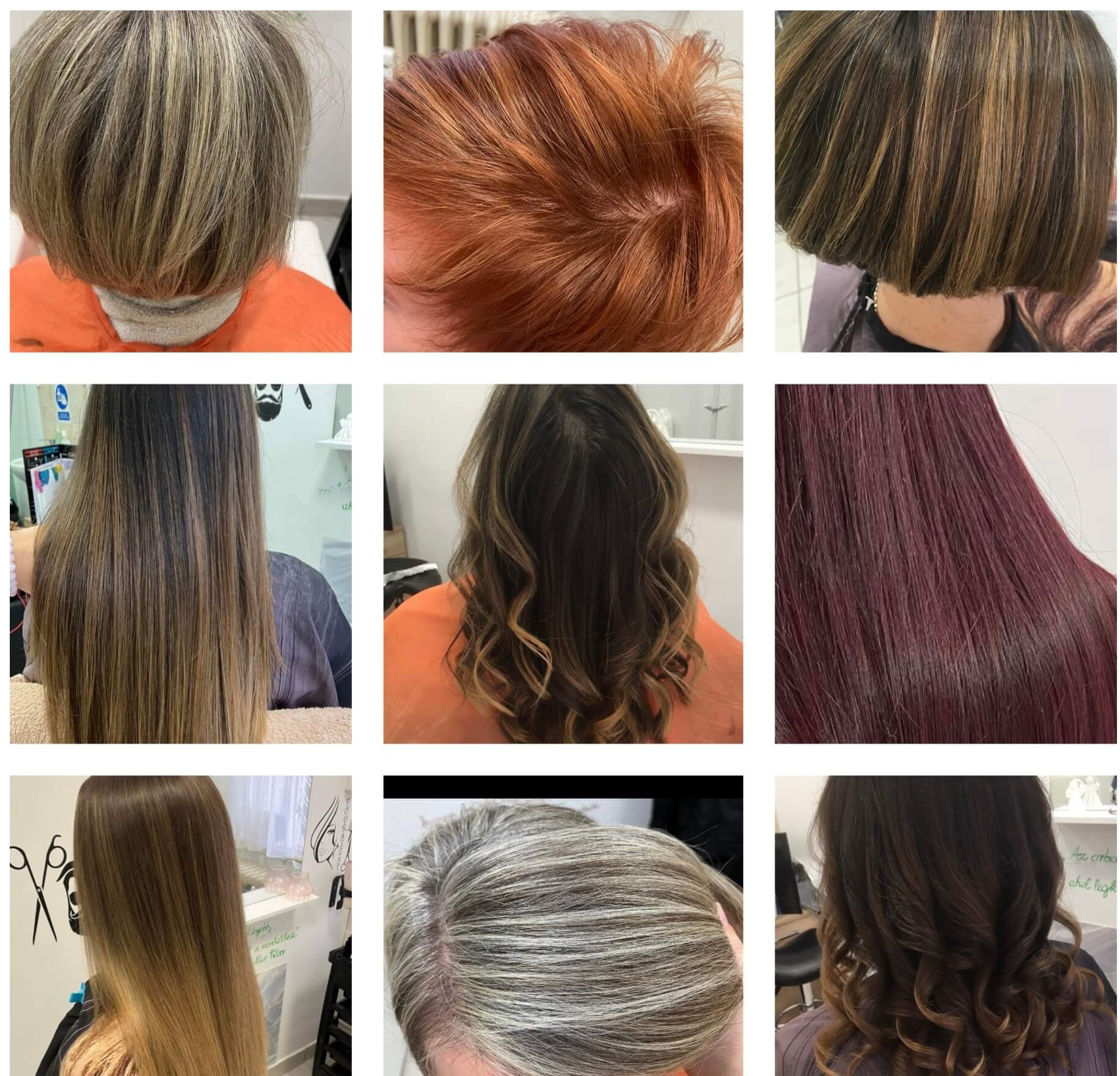 Festés, melír és balayage munkáim